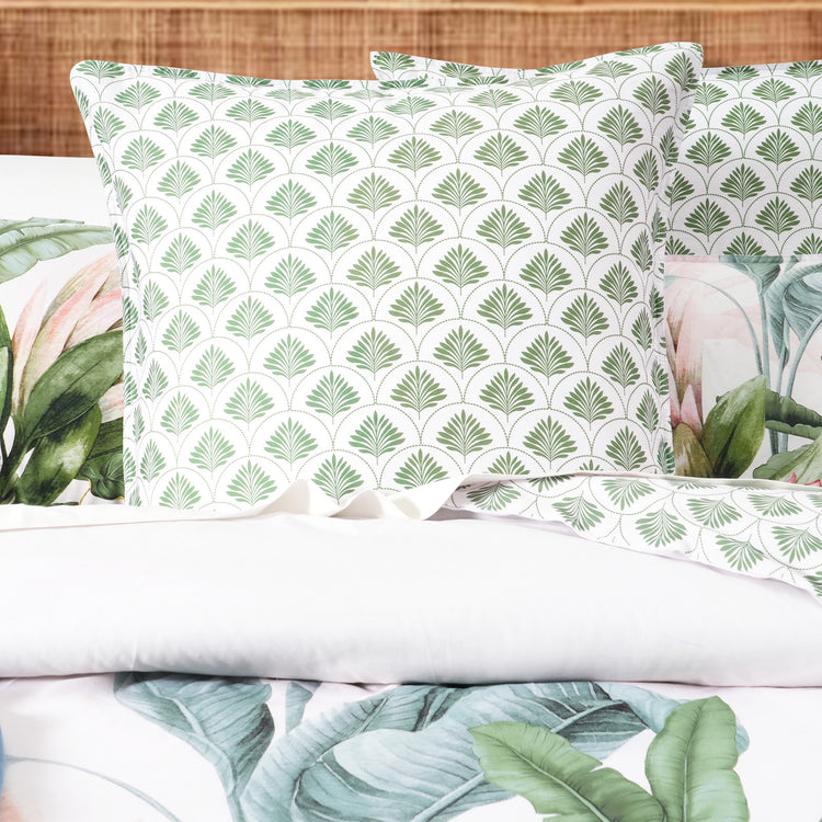 Renee Taylor 300 TC Cotton Reversible Quilt Cover Sets Gardenia
