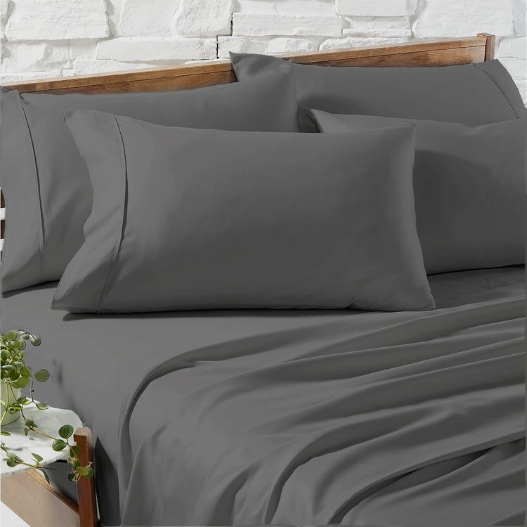Renee Taylor 1200 Egyptian Cotton Sheet Sets Charcoal