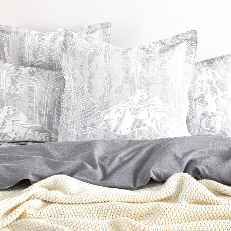 Grove Quilt Cover Set Charcoal