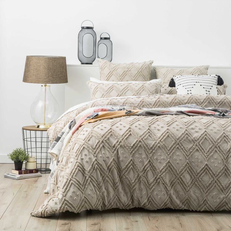 Medallion Vintage Tufted Quilt Cover Stone