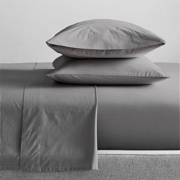 300 TC Organic Cotton Sheet sets Steel Grey