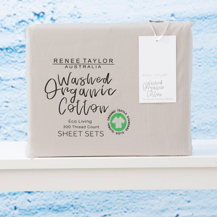 300 TC Organic Cotton Sheet sets Moonbeam