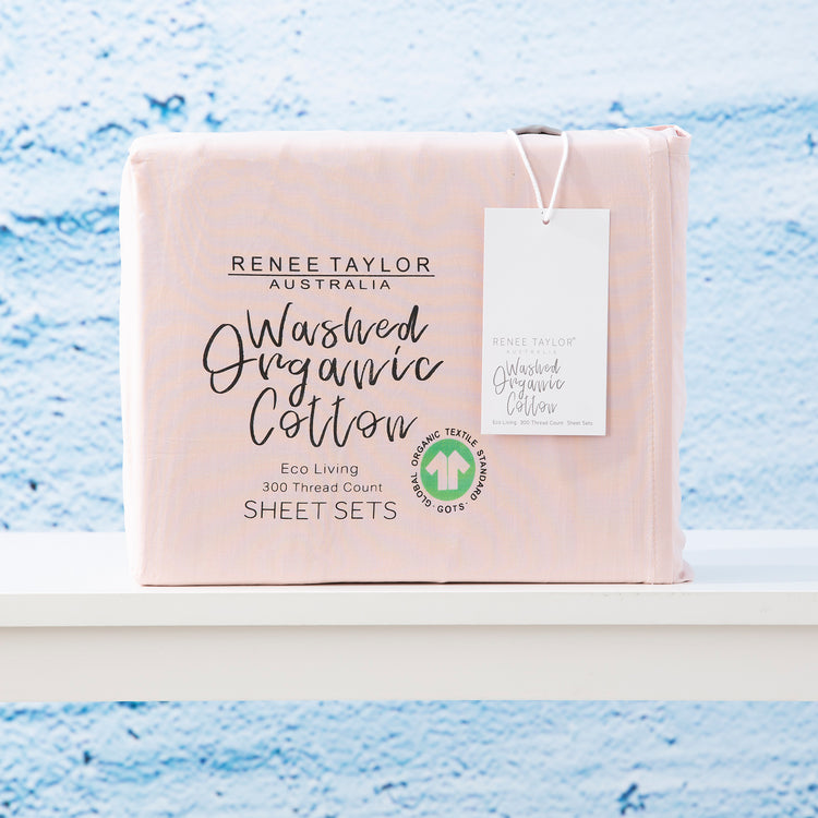 300 TC Organic Cotton Sheet sets Sepia Rose