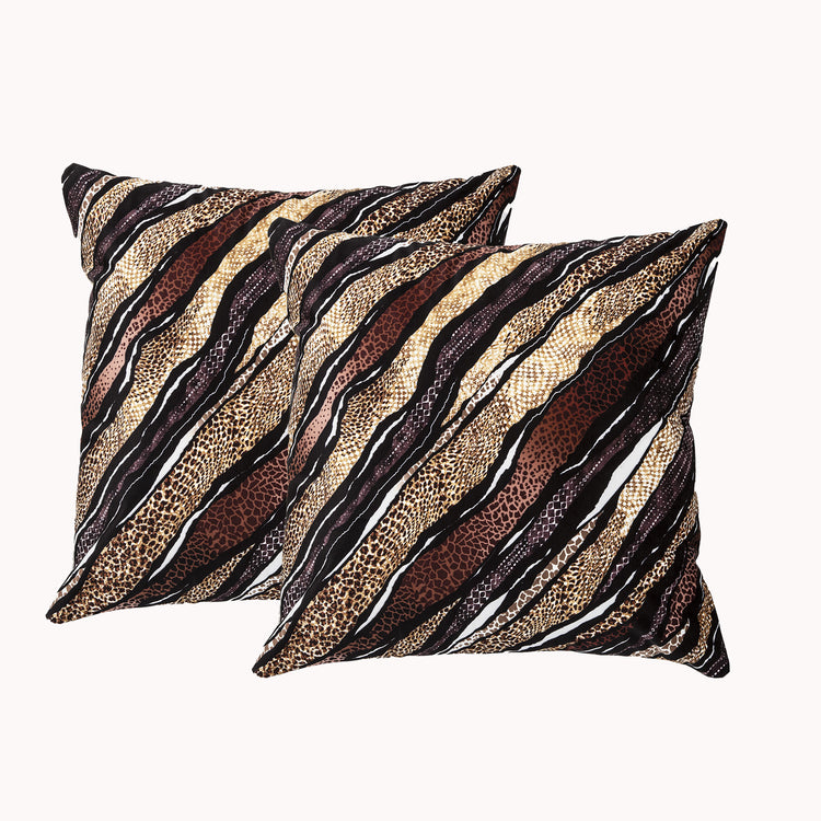 Twin Pack Velvet Cushion Filled 50 x 50 Cms Skin