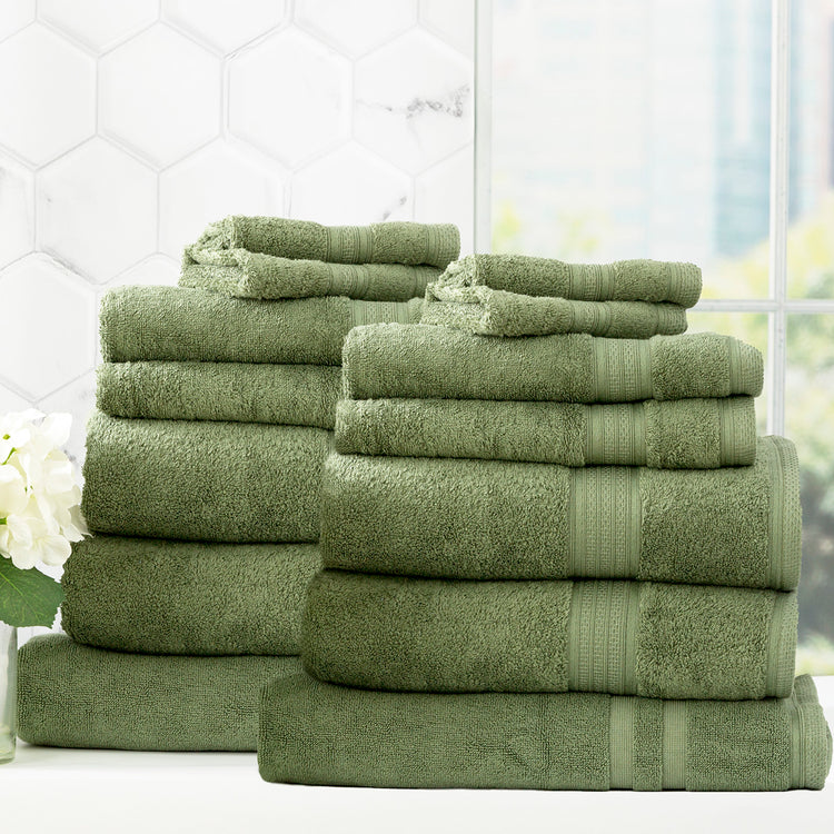 Stella 650 GSM Bamboo Cotton Towel Set Jade