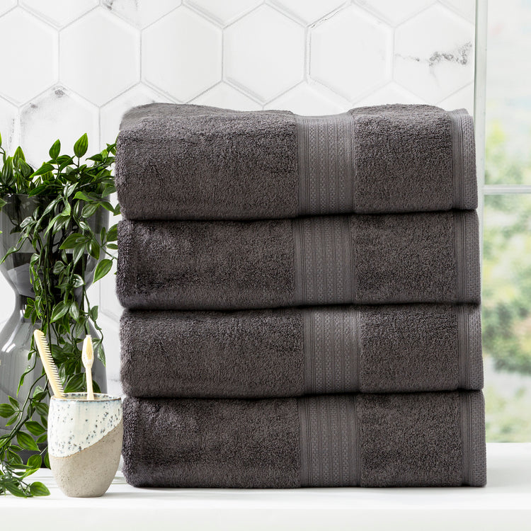Stella 650 GSM Bamboo Cotton Towel Set Charcoal