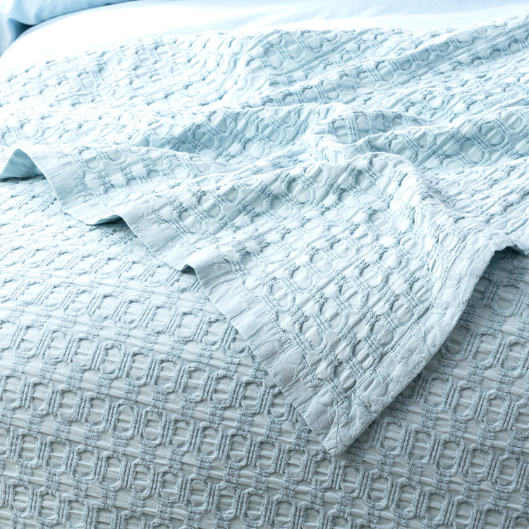 Lexico Cotton Waffle Blankets Sky