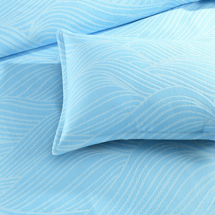 Oscillate Jacquard Quilt cover set Sky