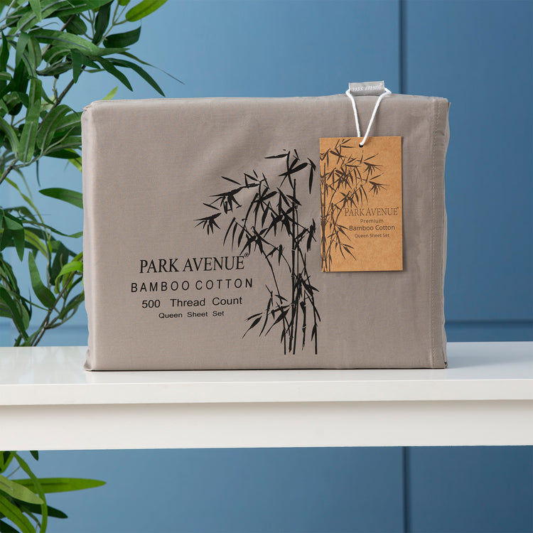 Bamboo Cotton sheets 500TC Set Pewter