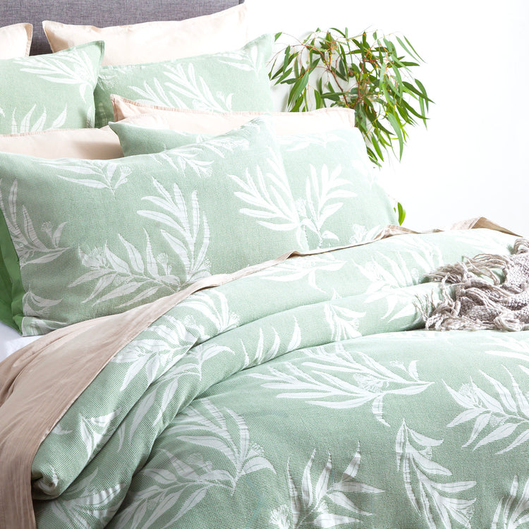 Renee Taylor Native Cotton Jacquard Quilt cover set Juniper