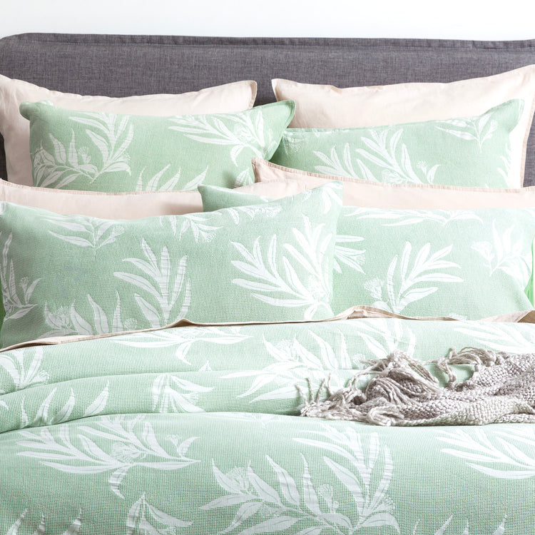 Renee Taylor Native Cotton Jacquard Quilt cover set Juniper