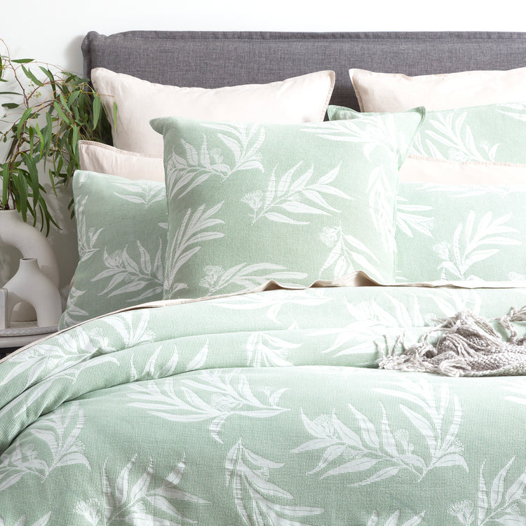 Renee Taylor Native Cotton Jacquard Quilt cover set Juniper