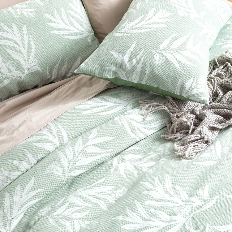 Renee Taylor Native Cotton Jacquard Quilt cover set Juniper