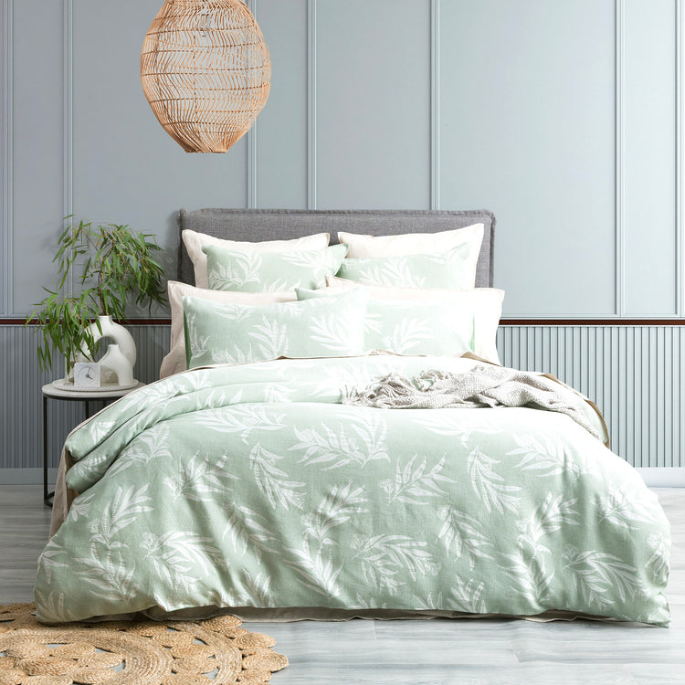 Renee Taylor Native Cotton Jacquard Quilt cover set Juniper