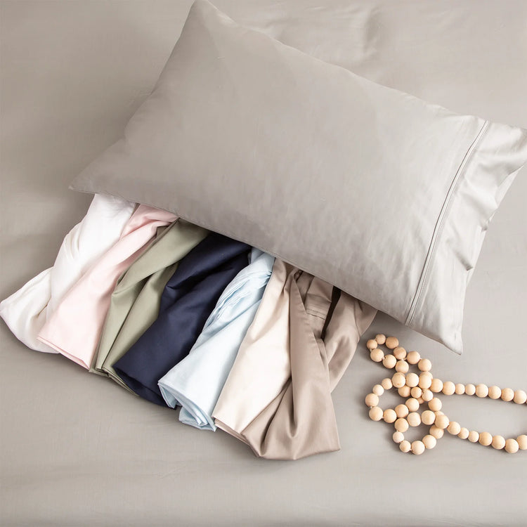 Park Avenue Bamboo Cotton Fitted Sheet & Pillowcase Set Indigo - No Flat Sheet