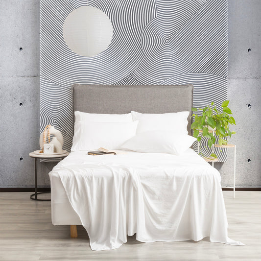 Ddecor Home Ultra Plush Vintage Washed Microfiber Sheet set White