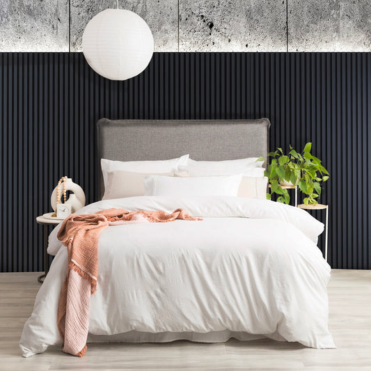 Ddecor Home Ultra Plush Vintage Washed Microfiber Quilt cover set White