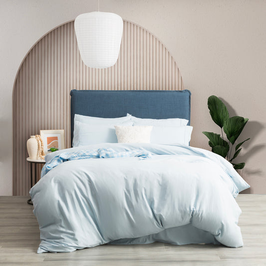 Ddecor Home Ultra Plush Vintage Washed Microfiber Quilt cover set Blue