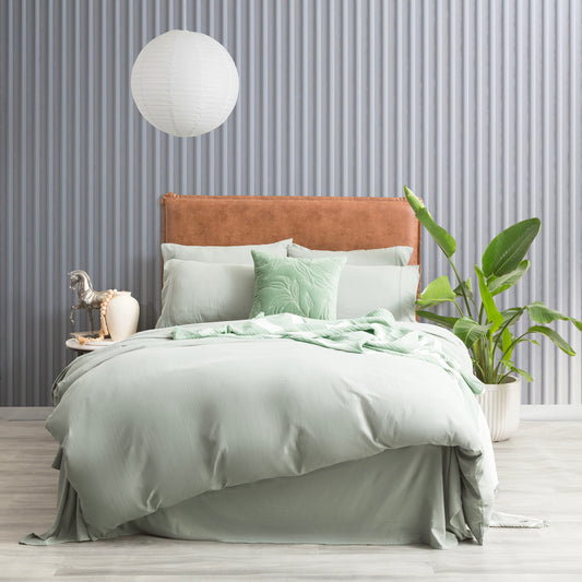 Ddecor Home Ultra Plush Vintage Washed Microfiber Quilt cover set Sage