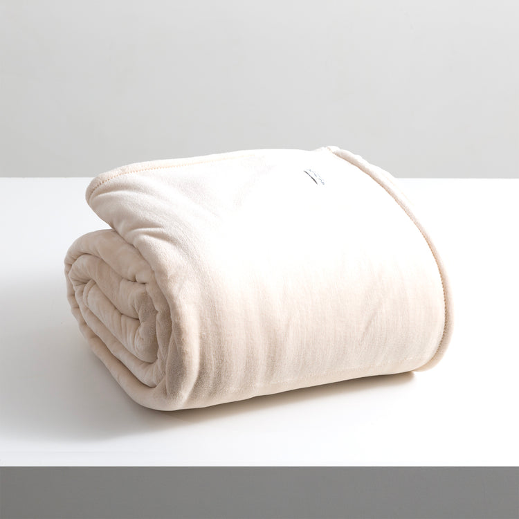 Renee Taylor Plush 380 GSM Ultra Soft Velvet Blanket Stone