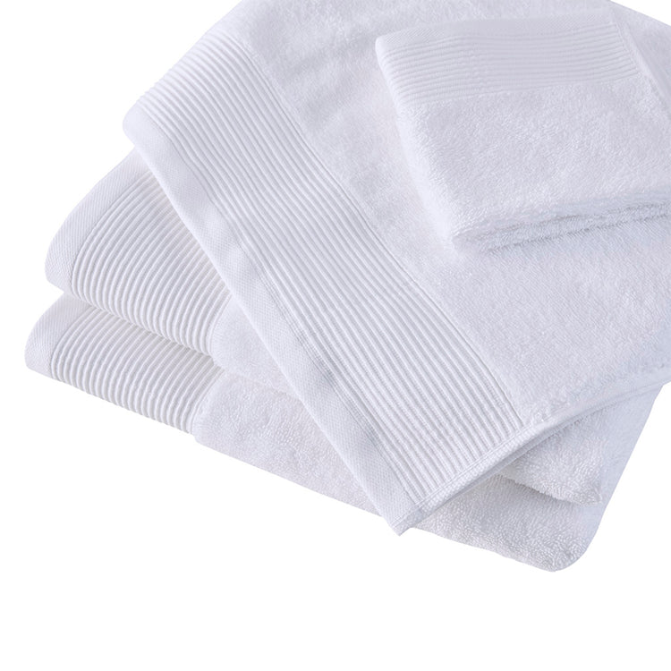 Cloud Linen Retreat Cotton Tencel Antimicrobial 6 Piece Towel Set  White