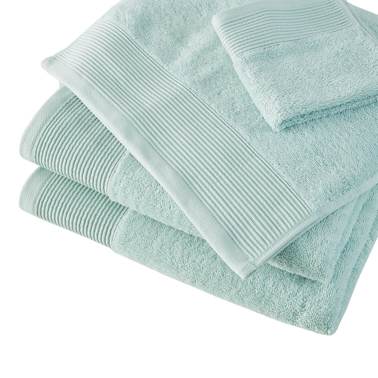 Cloud Linen Retreat Cotton Tencel Antimicrobial 6 Piece Towel Set  Seafoam