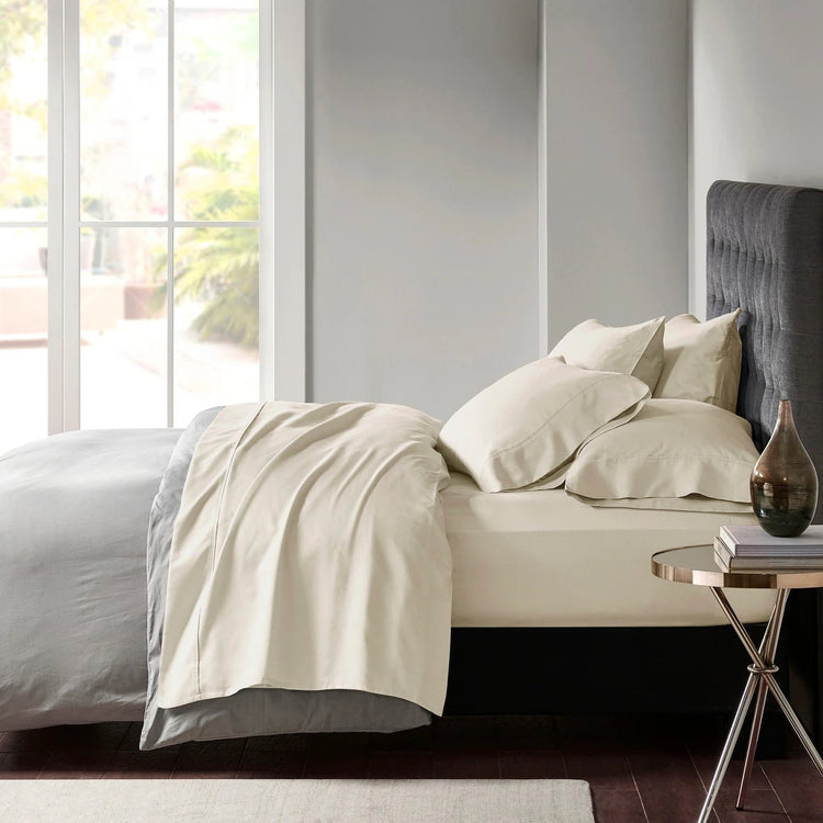 Park Avenue 600 TC Egyptian Cotton Sateen Sheet Set Oatmeal