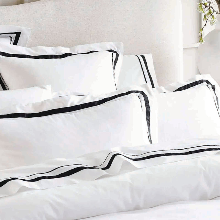 Cloud Egyptian Cotton 1000 Thread count Quilt Cover White Charcoal