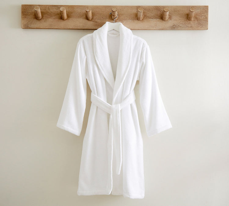 Renee Taylor Chalet Quick Dry Terry Cotton Bath Robes White
