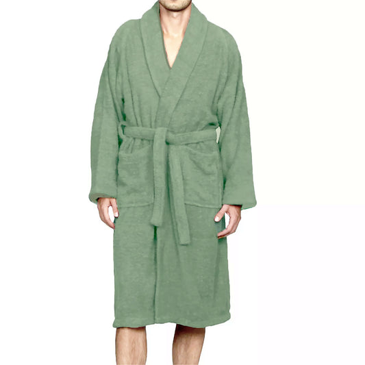 Renee Taylor Chalet Quick Dry Terry Cotton Bath Robes Eucalyptus