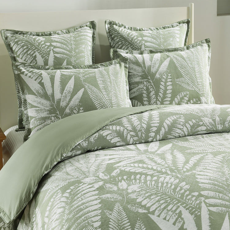 Renee Taylor Lansfield Jacquard Quilt Cover Set Sage