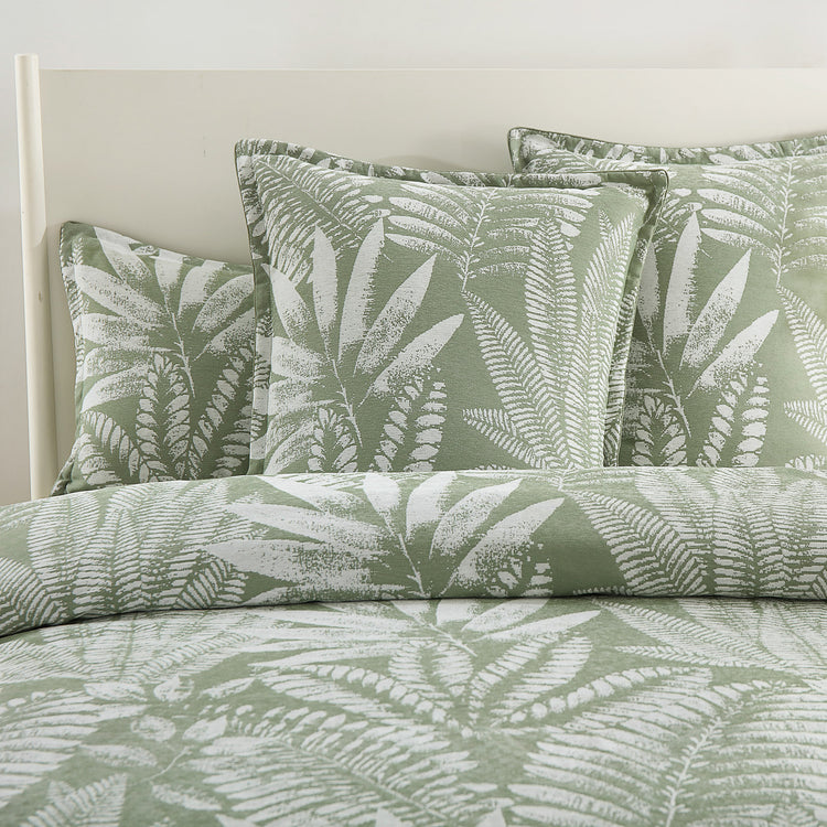 Renee Taylor Lansfield Jacquard Quilt Cover Set Sage
