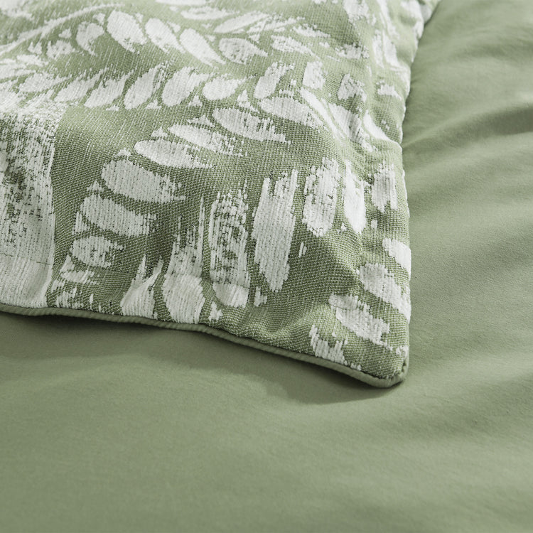 Renee Taylor Lansfield Jacquard Quilt Cover Set Sage
