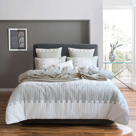 Renee Taylor Brooks Jacquard Yarn Dye Quilt Cover Set