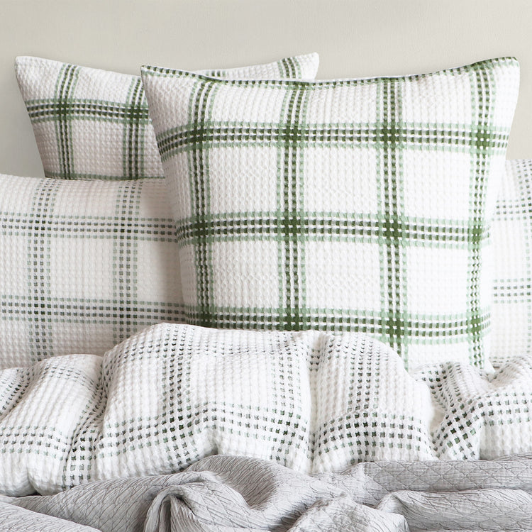 Renee Taylor Elliot Yarn Dye Waffle Quilt Cover Set