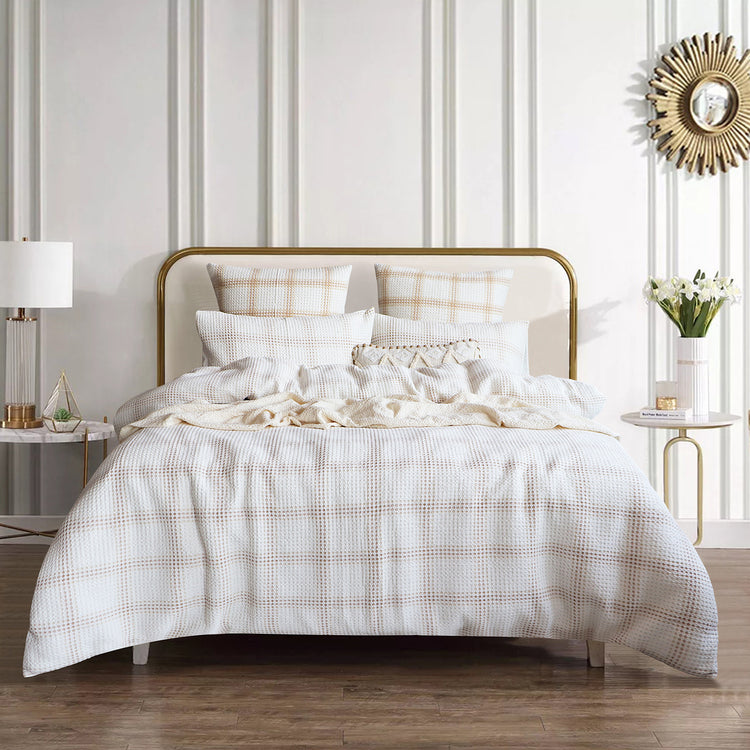 Renee Taylor Cohen Yarn Dye Waffle Quilt Cover Set