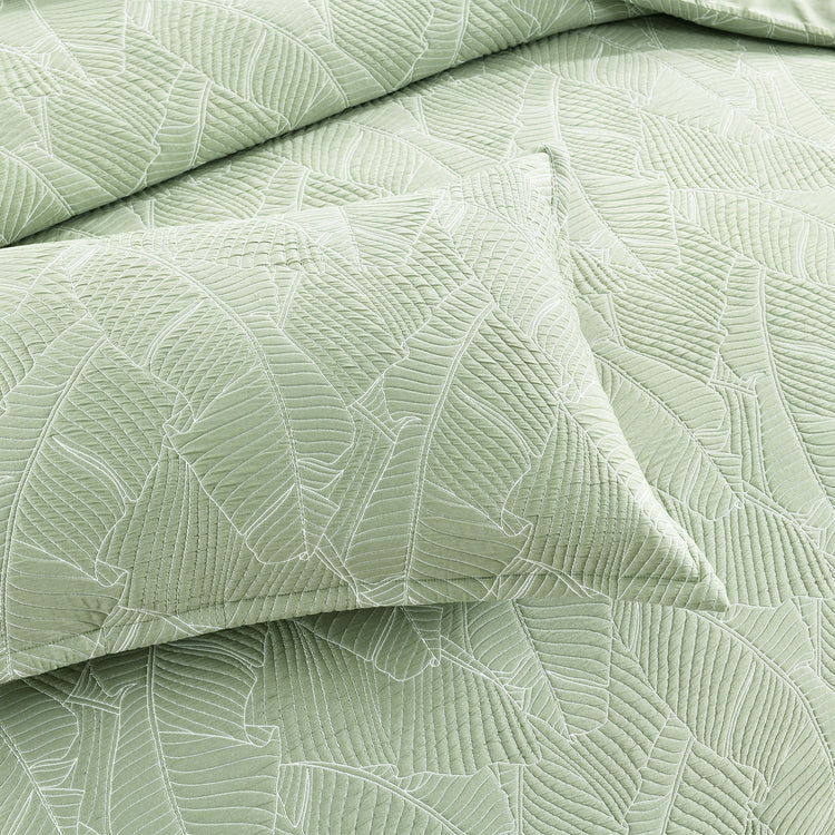 Renee Taylor Woods Jacquard Quilt Cover Set Sage