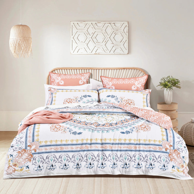 Renee Taylor 300 TC Cotton Reversible Quilt Cover Sets Kalina