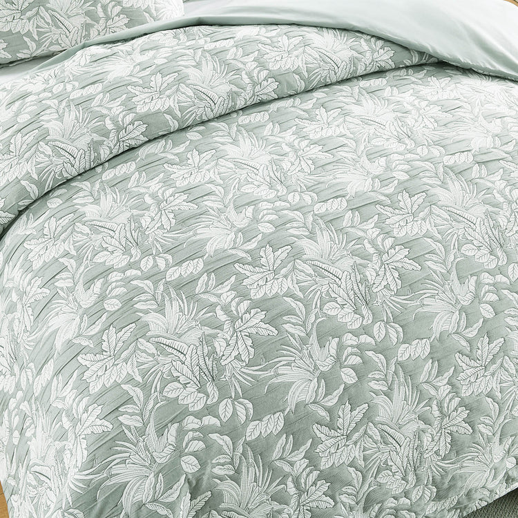 Renee Taylor Indiana Jacquard Quilt Cover Set Fern
