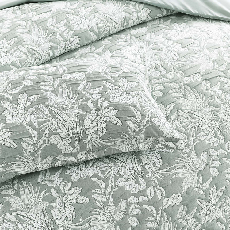 Renee Taylor Indiana Jacquard Quilt Cover Set Fern