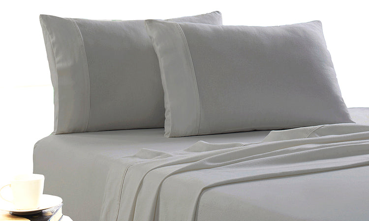 Flannelette Sheets Egyptian Cotton Silver