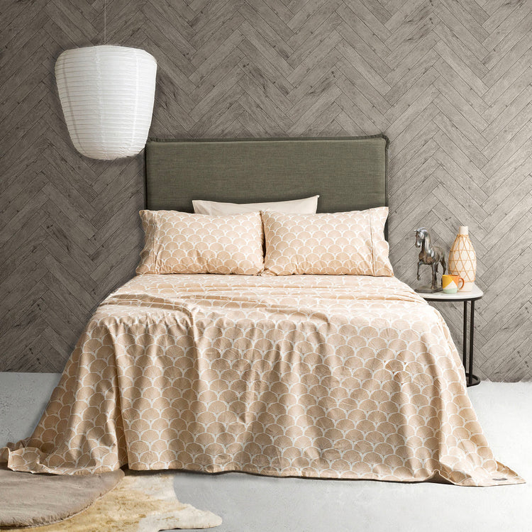 Flannelette Sheet Set Egyptian Cotton Ginko