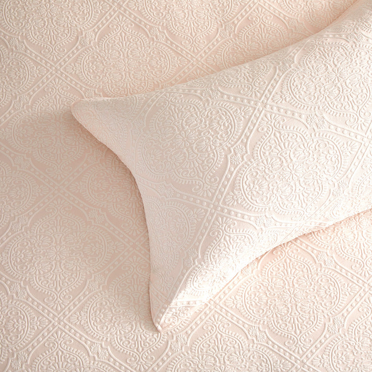 Bella Quilt Cover Set Blush