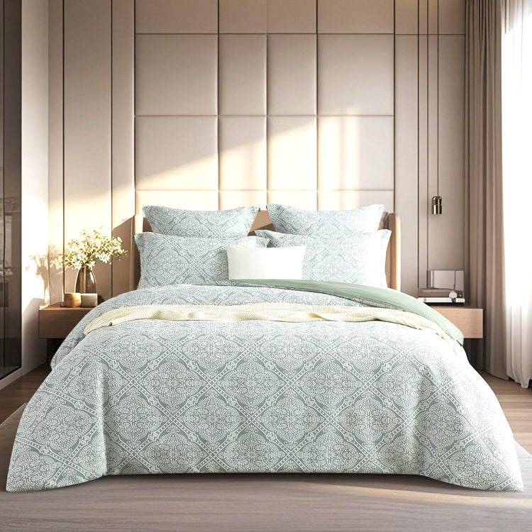 Mayfair Quilt Cover Set Sage