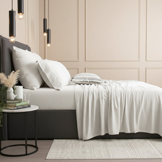 Comfort T’s Organic Cotton Jersey Sheet Set Ecru