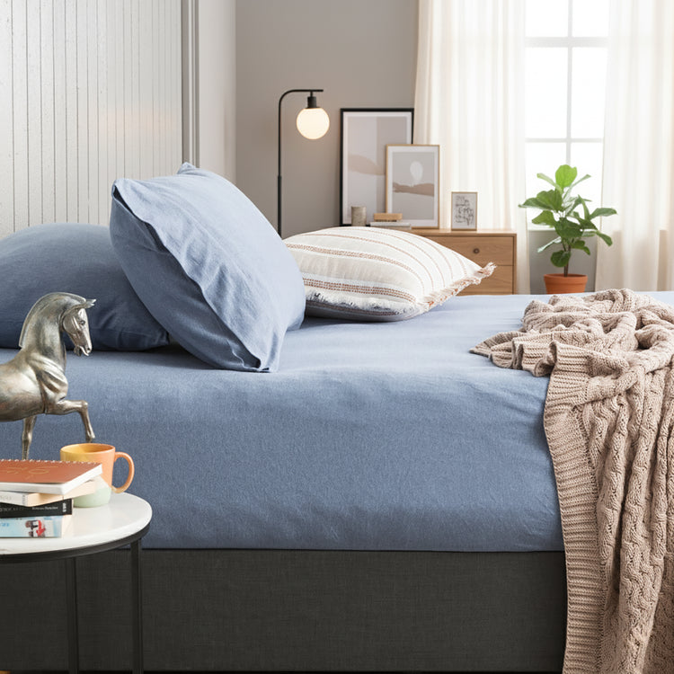 Comfort T’s Organic Cotton Jersey Fitted Sheet & Pillowcase - No Flat Sheet Ink