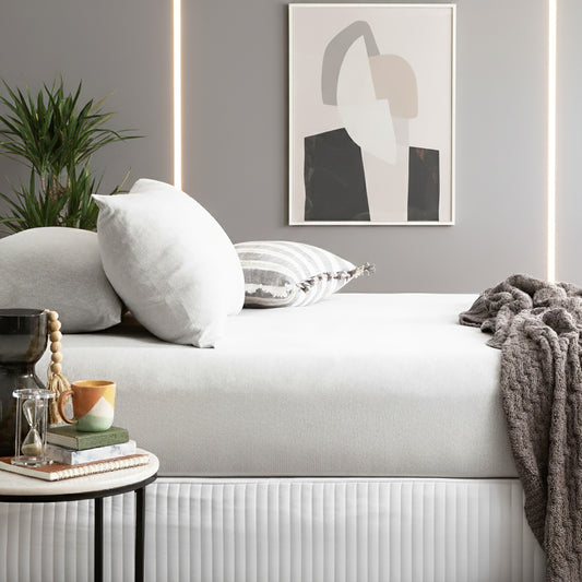 Comfort T’s Organic Cotton Jersey Fitted Sheet & Pillowcase - No Flat Sheet Grey Marle