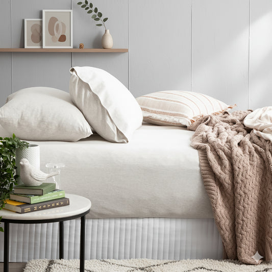 Comfort T’s Organic Cotton Jersey Fitted Sheet & Pillowcase - No Flat Sheet Ecru