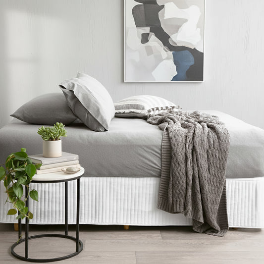 Comfort T’s Organic Cotton Jersey Fitted Sheet & Pillowcase - No Flat Sheet Charcoal