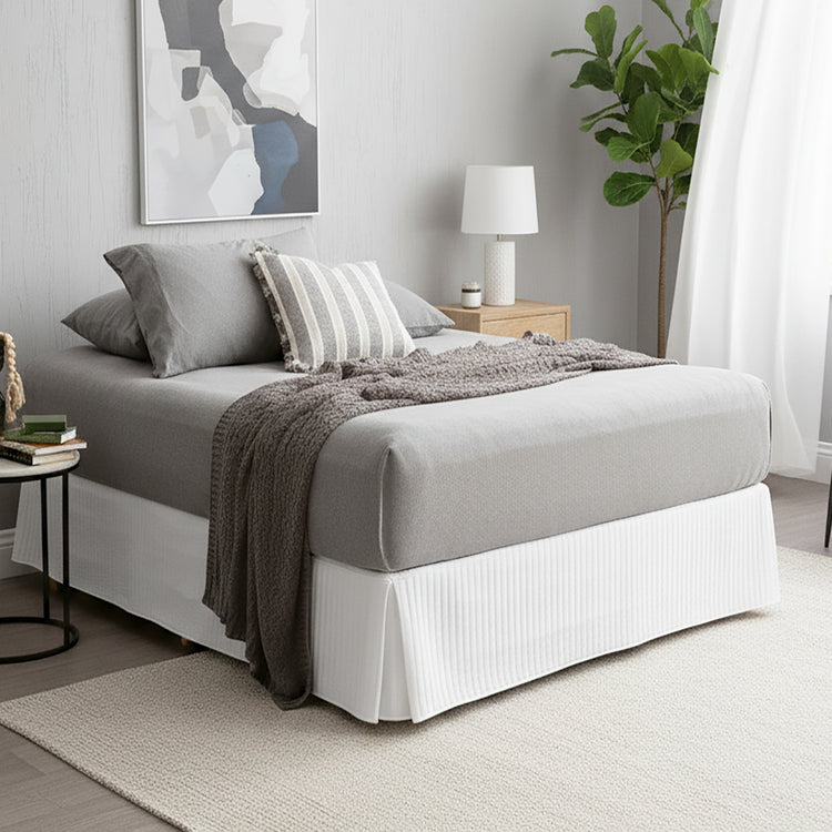 Comfort T’s Organic Cotton Jersey Fitted Sheet & Pillowcase - No Flat Sheet Charcoal